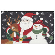 St Nicholas Square Christmas Santa & Friends Throw Rug 19x30 Non Skid Bath Mat