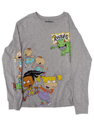 Nickelodeon Junior Womens Long Sleeve Gray Rugrats T-Shirt Tee Shirt