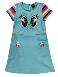 Girls My Little Pony Rainbow Dash Short Sleeve Dress With Pockets