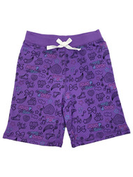 JoJo Siwa Girls Purple Hearts Music Bows Stars Shorts