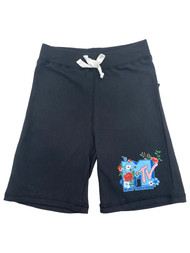 Girls Black MTV Music Television Flowers Floral Shorts