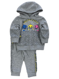 Baby Shark Infant Boys Baby Outfit Gray Best Day Ever Hoodie Sweat Pants Set