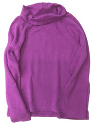 Tek Gear Womens Plus Long Purple Herring Bone Cowl Neck Top Tee Shirt