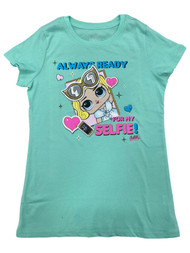 LOL Surprise! Girls Teal Blue Green Short Sleeve T-Shirt Tee
