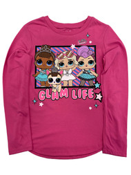 LOL Surprise Girls Pink Glam Life Long Sleeve T-Shirt Tee Shirt