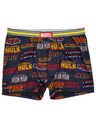 Marvel Mens Gray Comic Titles Spider-Man Hulk Underwear Boxer Briefs Boxers XXL