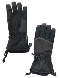 Mens Black & Red Waterproof Windproof Thinsulate Winter Snow & Ski Gloves