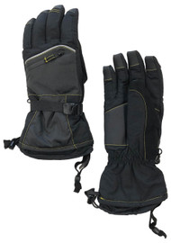 Mens Black & Yellow Waterproof Windproof Thinsulate Winter Ski Gloves