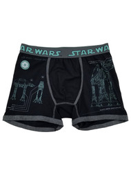 Star Wars Mens Black Rogue One AT-AT Underwear Boxer Briefs