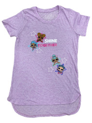 LOL Surprise! Girls Purple Speckle Short Sleeve T-Shirt Tee X-Large (14-16)