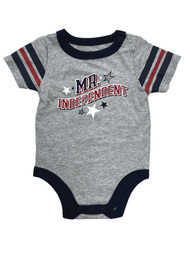 Infant Boys Gray Mr. Independent 4TH Of July Patriotic Bodysuit Creeper