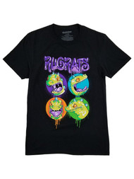 Nickelodeon Mens Black Rugrats Reptar Tee Short Sleeve T-Shirt