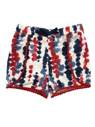 Infant & Toddler Girls Patriotic Red White & Blue Tie-Dye Shorts