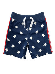 Infant & Toddler Boys Navy Blue Star & Red Stripe Patriotic Shorts