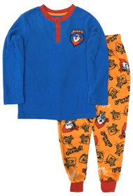 Frosted Flakes Boys Blue Waffle Fleece Tony Tiger Pajamas Sleep Set