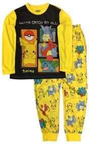 Pokemon Boys Lightweight Charmander Pajamas Shirt Sleep Pants Set