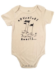 Infant Boys & Girls Tan Adventure Awaits Dr Seuss Romper Bodysuit 24M