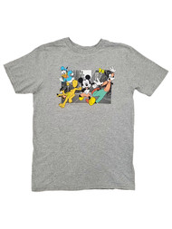 Disney Boys Gray Mickey Mouse, Goofy & Donald Tee Shirt T-shirt L