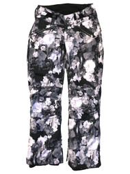 Iceburg Girls Black & Gray Rose Print Snow & Ski Snowboarding Pants