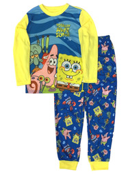 Spongebob Boys Lightweight Awesome Pajamas Shirt Sleep Pants Set