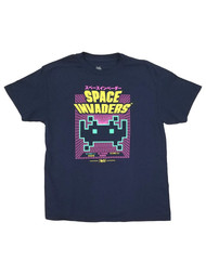 Nasa Boys Navy Blue Short Sleeve Space Invaders T-Shirt Tee Shirt