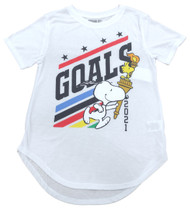 Peanuts Junior Womens White Snoopy Olympic Goals 2021 Tee Shirt T-shirt