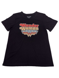 Black Wonder Woman Junior Womens Tee Shirt T-shirt