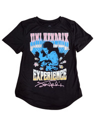 Junior Womens Black Jimi Hendrix Experience Tee Shirt T-Shirt
