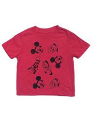 Disney Toddler Boys Red Mickey Mouse & Friends Tee Shirt T-Shirt