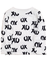 Infant & Toddler Boys White & Black XOXO Valentine Long Sleeve T-Shirt