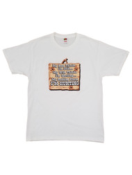 Split Tee Mens White My Boss Thinks Im Sick Hunting Meme Short Sleeve T-Shirt