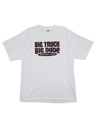Split Tee Mens White Big Truck Big Dude Enough Said Short Sleeve T-Shirt Large