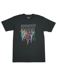Justice League Of America Mens Big & Tall Dark Gray Short Sleeve T-Shirt