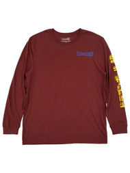 Dragon Ball Super Mens Burgundy Battle Of Gods Long Sleeve Graphic T-Shirt Large
