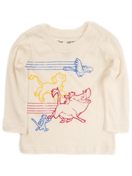 Jumping Beans Infant Boys Off White Long Sleeve Lion King Tee Shirt T-Shirt