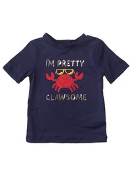 Cat & Jack Infant & Toddler Boys Blue Crab Rash Guard Swim Shirt
