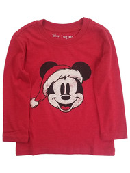 Disney Infant & Toddler Boys Red Mickey Mouse Holiday T-Shirt Tee Shirt
