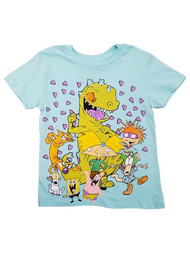 Nickelodeon Boys Aqua Rugrats & SpongeBob Tee Shirt T-Shirt XS 4-5