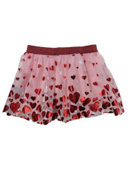 Infant & Toddler Girls Red & Pink Heart Tulle Tutu Valentines Day Skirt
