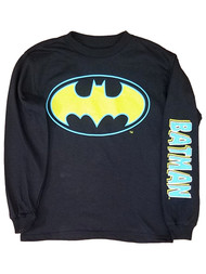 DC Boys Black, Yellow & Blue Batman Long Sleeve Tee Shirt