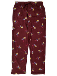St. Johns Bay Mens Burgundy Skier Fleece Sleep Pants Pajama Bottoms