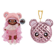 Na Na Na Glam Cali Grizzly Fashion Doll & Metallic Bear Purse, Pink Hair & Hat