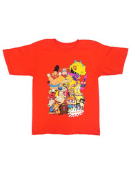 Nickelodeon Boys Orange Character Short Sleeve T-Shirt Tee Shirt