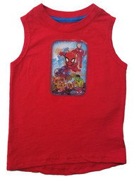 Marvel Toddler Boys Red Spiderman Tank Top Tee Shirt T-Shirt Size 2T