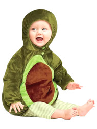 Infant Boys & Girls Plush Green Avocado Baby Costume Hooded Pull-Over 0-6m