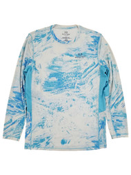 Realtree Aspect Mens Blue Riverdog Long Sleeve Performance Fishing Shirt