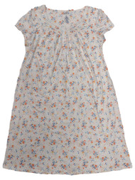 Croft & Barrow Womens White Orange & Blue Floral Nightgown Night Gown Small