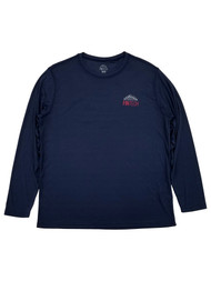 Fintech Mens Navy Blue Long Sleeve Performance Fishing Shirt