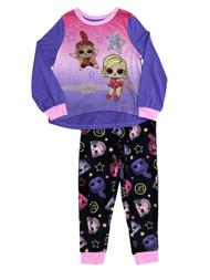 LOL Surprise Girls Purple & Black Sunset Blvd Long Sleeve Pajama Set 6-6X