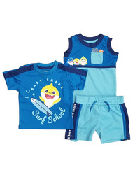 Baby Shark Infant & Toddler Boys 3pc T-Shirt, Tank Top & Shorts Set